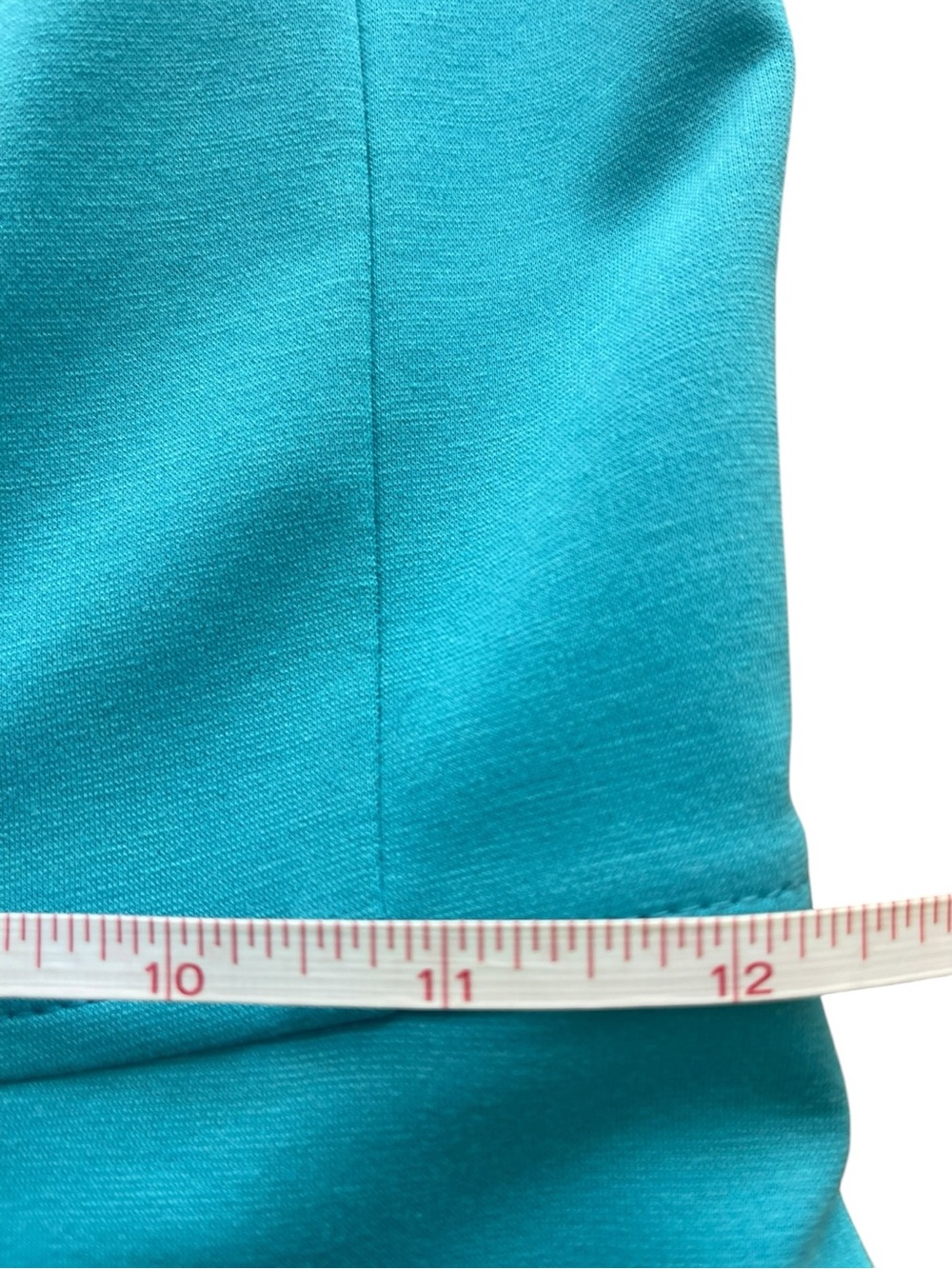 Sleek Turquoise Midi Dress with Flared Sleeves Size 34 - Picture 11 of 15